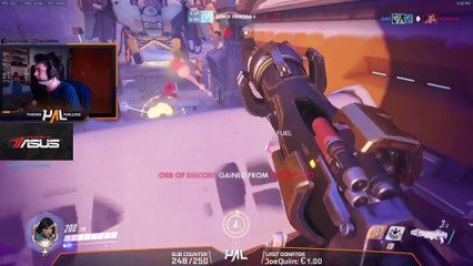 Overwatch: Amazing triple direct mid air on genji from GM Quake player "HAL"