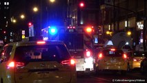 Ambulance responding urgently + BLASTING HORN in New York