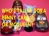 WHO'S TALLER DORA BENNY CARS 3 OR LIGHTENING MCQUEEN   DISNEY THE EXPLORER Toys Kids Video