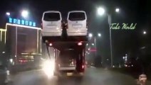 Extreme cars carrier fail - Truck driving f