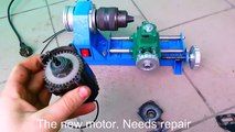 Homemade mini lathe. Repairing and installing