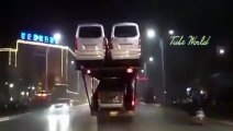Extreme cars carrier fail - Truck driving fai