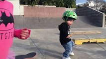 Amazing Little Boy Rides Skateboard At Skate Park Video 2017  YT