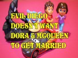 EVIL DIEGO DOESN'T WANT DORA THE EXPLORER & MCQUEEN TO GET MARRIED   SPIDERMAN BENNY Toys Kids Video