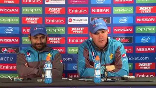 Micky Arthur and Sarfaraz Ahmed Interview prior to clash vs India ICC Champions Trophy 2017