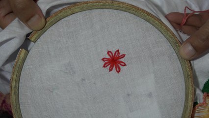 Hand Embroidery: Hand Stitch: Lazy Daisy Stitch