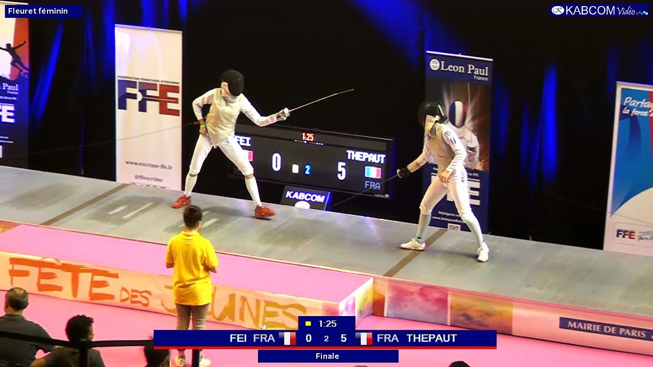 FDJ - Fleuret dames - Finale Thepaut / Fei - Tireurs nés en 2002