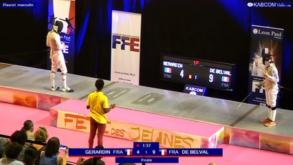 FDJ - Fleuret hommes - Finale De Belva / Gerardin - Tireurs nés en 2002