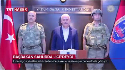 Başbakan Yıldırım, Lice'de askerlerle sahur yaptı