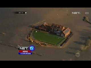 NET17 - Seorang Pria Inggris Menolak Mengungsi Saat Banjir