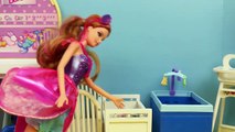 Barbie pregnant & disneycartoys disney frozen prince hans baby crib mike the merman romie