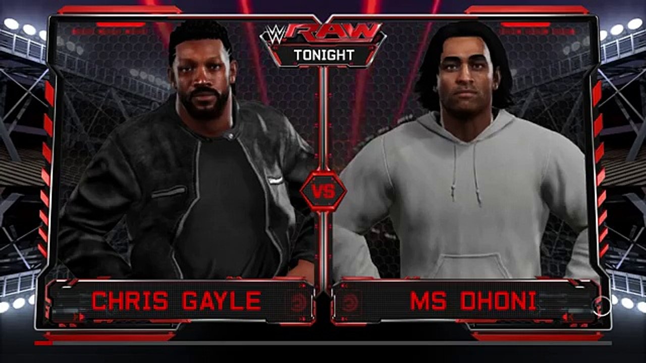 M.S Dhoni Vs Chris Gayle WWE 2K17 Backstage Brawl