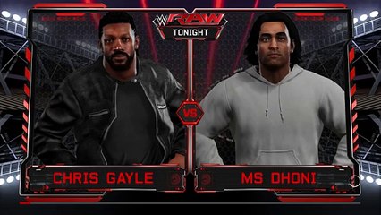 M.S Dhoni Vs Chris Gayle WWE 2K17 Backstage Brawl