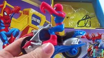 Aventuras captura de grúa héroes maravilla conjunto hombre araña pista con Playskool electro just4fu