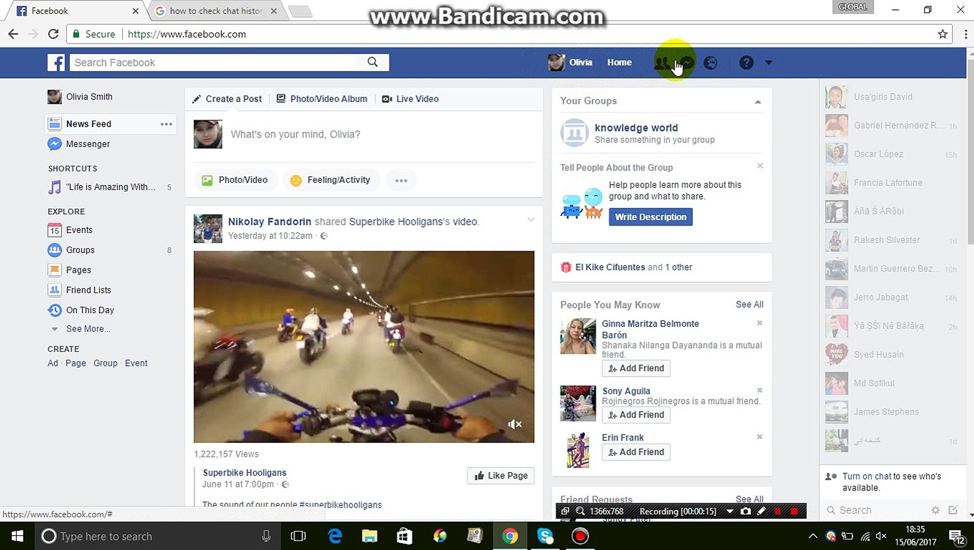 ⁣How to check chat history on facebook