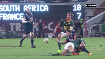 Passe décisive de François Trinh-Duc offrant un essai casquette aux Springboks