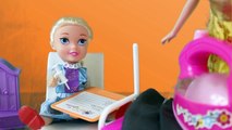 Barbie Maşa Elsa Ödevlerini Yapıyorlar - Türkçe Çizgi Filmler
