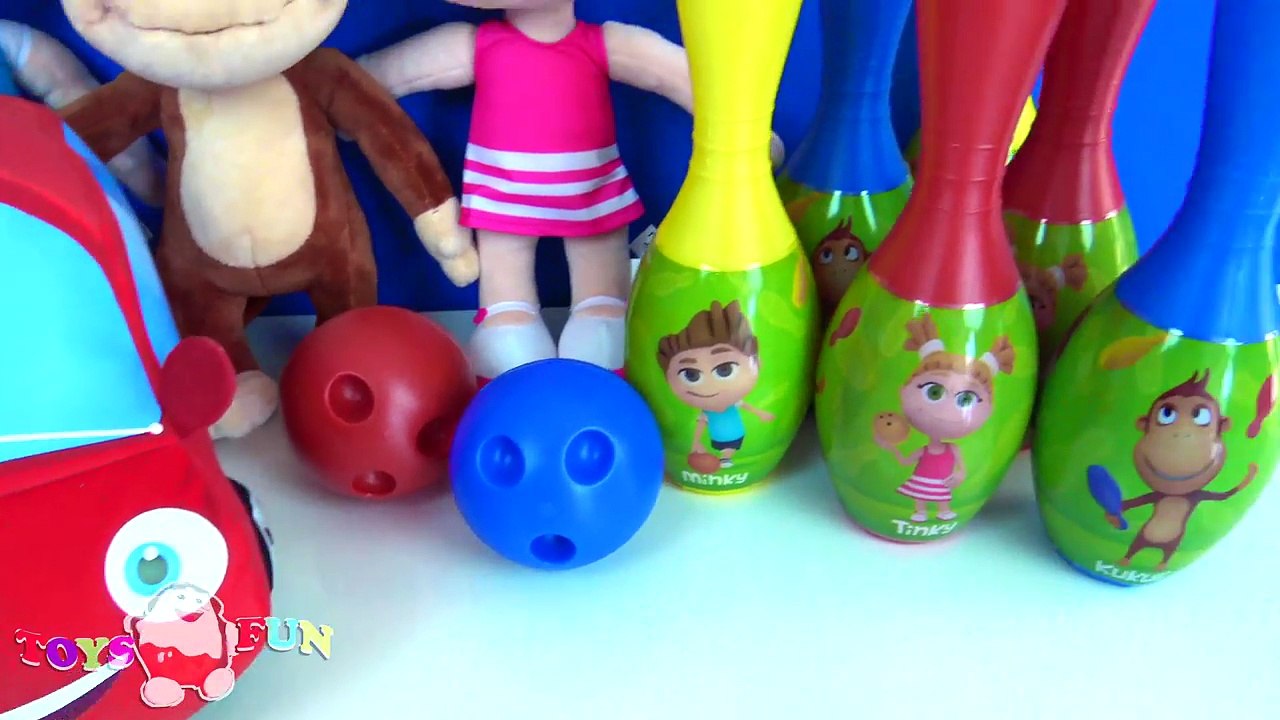 Kukuli Bowling oynuyor - Tinky Minky Kukuli Bowling turnuvası yapıyor  Kukuli Bowling seti challenge
