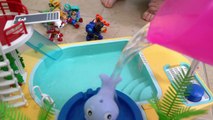 Paw Patrol Pool Time Bubble Fun! Cute sdfeKid Genevieve Plays with Paw Patrol Toy