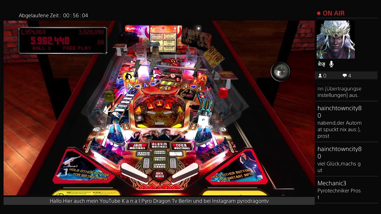 GER/PS4 Pyro DragonTv Spezialstream Stern Pinball Abend bis 22Uhr. (96)