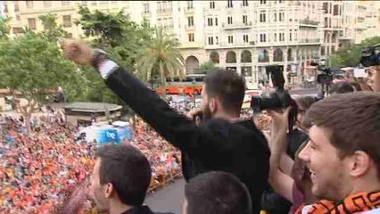 El Valencia Basket celebra con la afición su primera Liga ACB