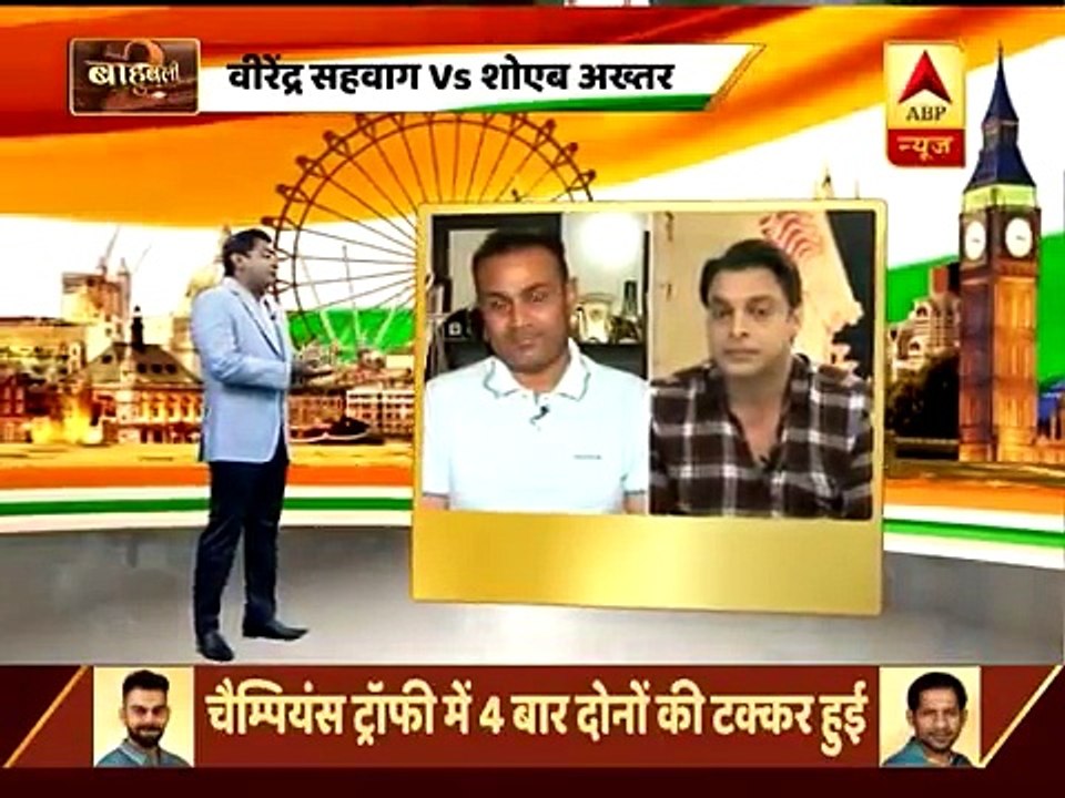 Shoaib Akhtar Taking Class Of Sehwag On Indian Channel