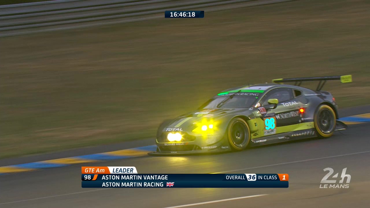 24 Heures du Mans: L'Aston Martin #98 victime d'une crevaison perd sa place LMGTE Am