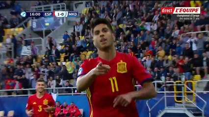 Goal Marco Asensio - Spain 2-0 Republic of Macedonia (U21)