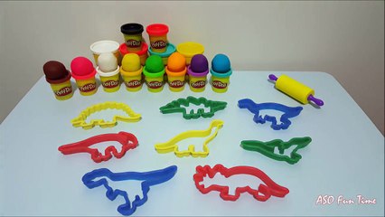 Brontosaurio dinosaurios Aprender estegosaurio tiranosaurio con Playdoh triceratops rawww