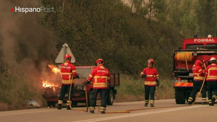 Un voraz incendio consume buena parte del centro de Portugal