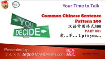 Common Chinese Sentence Pattern 001 爱…不… Up to you - trimmed