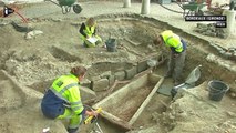 Bordeaux  - des ouvriers découvrent un cimetière mérovingien autour de l'abbaye S