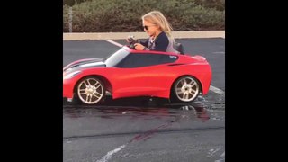 This five year old girl is a drifter - amazing
