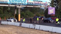 Hannessy CTS-V Cadillac vs Shelby GT500 and Mustang GT-1 4mile drag race