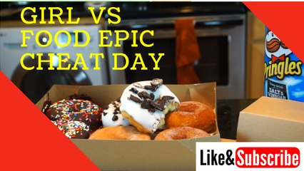 10,000 CALORIE CHALLENGE GIRL VS. FOOD - EPIC CHEAT DAY.