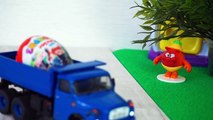 Trucks and loadekids. Toys Cars - Surprise Eggs. Video for children
