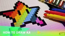 Handmade Pixel Art - How To Draw Rainbow Diamond #pixelart