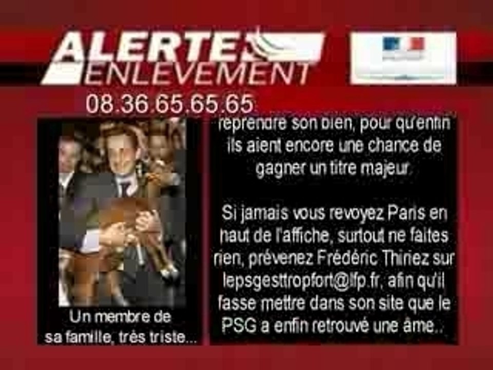 Alerte enlèvement : PSG