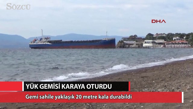 Çanakkale'de kuru yük gemisi karaya oturdu