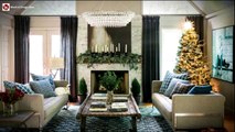 Modern Holiday Makeover. Living Room and Mantel Decor. Modern Holidays Decorations for Living Room