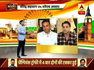 Shoaib Akhtar Taking Class Of Sehwag On Indian Channel