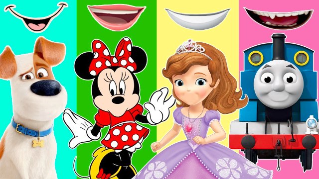 Wrong Mouth Thomas and Friends Minnie Mouse Sofia Life of Pets Finger Family Nursery Kids Toy Train