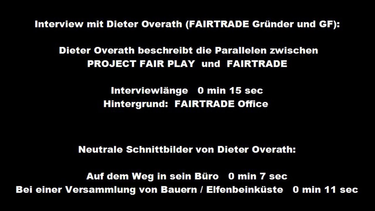 Interview Dieter Overath (FAIRTRADE Gründer und GF)