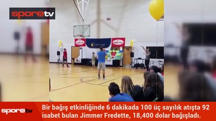 6 dakikada 92/100 üçlük attı!