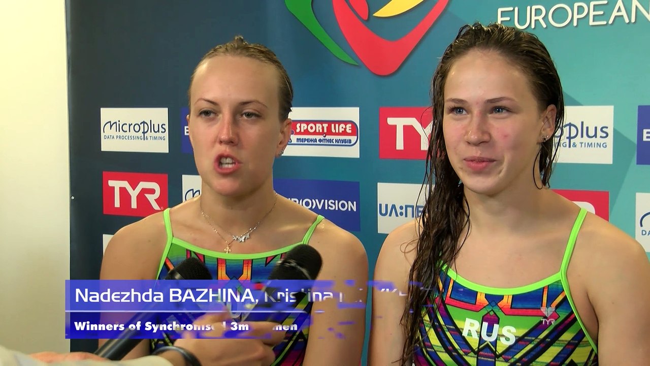 European Diving Championships - Kyiv 2017 - Nadezhda BAZHINA, Kristina ILINYKH (RUS) - Winners of Synchronised 3m Women