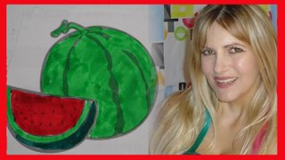 Watermelon Coloring Pages Fruit  Art Colours for Children