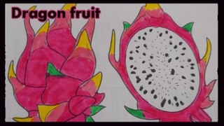 Coloring Dragon fruit Coloring Book Page