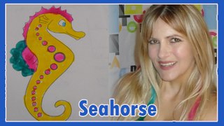 Seahorse Coloring Pages - Learning Colored Markers