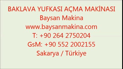 BAKLAVA  MAKİNASI otomatik sistem