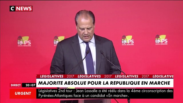 La réaction de Jean-Christophe Cambadélis au résultats des législatives 2017